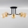 Jupiter 2038 - Pendellampe BURANO 5xG9/10W/230V sort/guldfarvet/beige