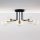 Jupiter 2040 - Pendellampe BURANO 5xG9/10W/230V sort/guldfarvet/transparent