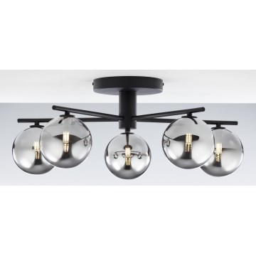 Jupiter 2048 - Overflademonteret loftlampe PRATO 5xG9/14W/230V sort/røggrå