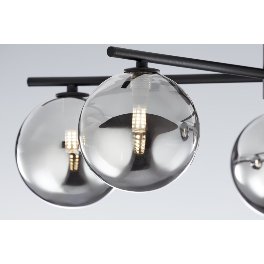 Jupiter 2048 - Overflademonteret loftlampe PRATO 5xG9/14W/230V sort/røggrå