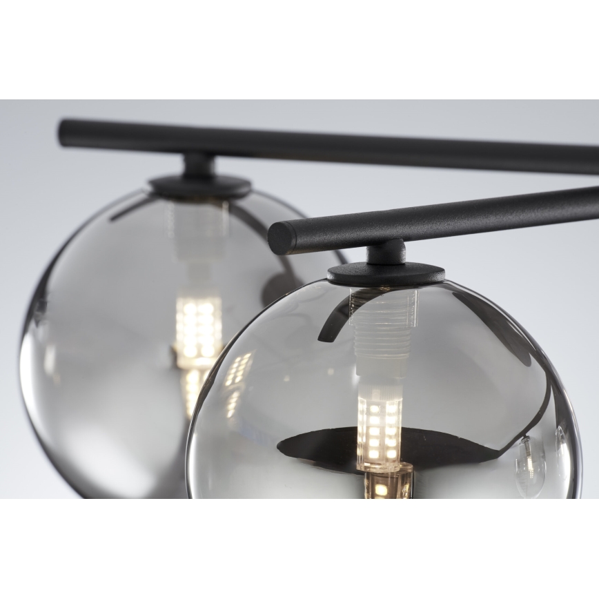 Jupiter 2048 - Overflademonteret loftlampe PRATO 5xG9/14W/230V sort/røggrå