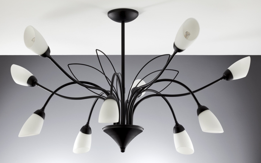 Jupiter 2056 - Loftlampe på stang GLORIOSA 10xG9/14W/230V sort