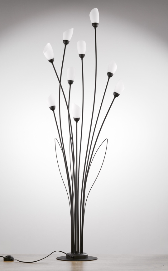 Jupiter 2058 - Gulvlampe GLORIOSA 9xG9/14W/230V sort