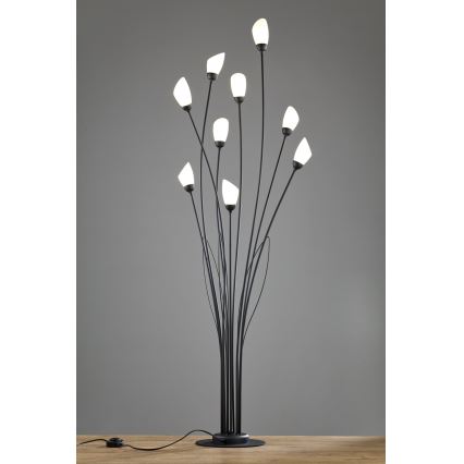 Jupiter 2058 - Gulvlampe GLORIOSA 9xG9/14W/230V sort