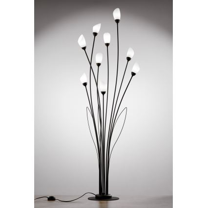 Jupiter 2058 - Gulvlampe GLORIOSA 9xG9/14W/230V sort