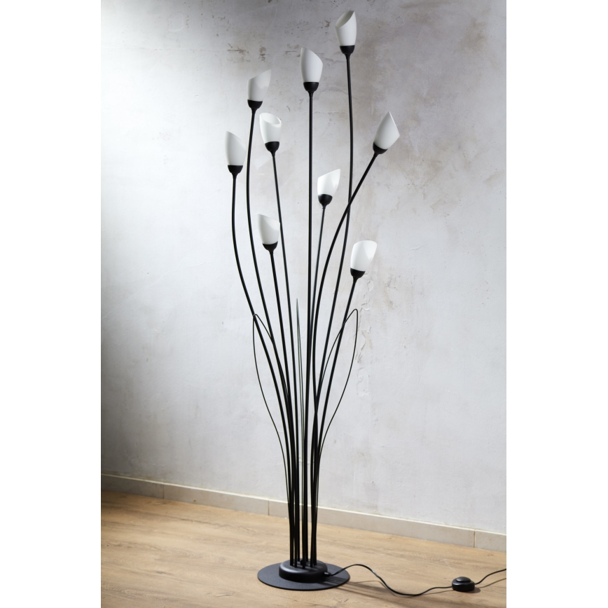 Jupiter 2058 - Gulvlampe GLORIOSA 9xG9/14W/230V sort