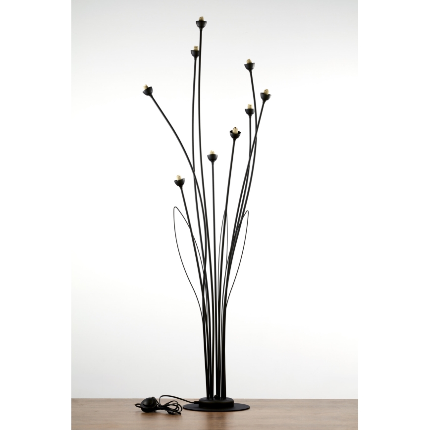 Jupiter 2058 - Gulvlampe GLORIOSA 9xG9/14W/230V sort