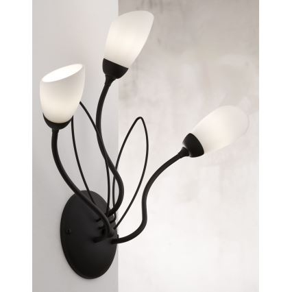 Jupiter 2059 - Væglampe GLORIOSA 3xG9/14W/230V sort