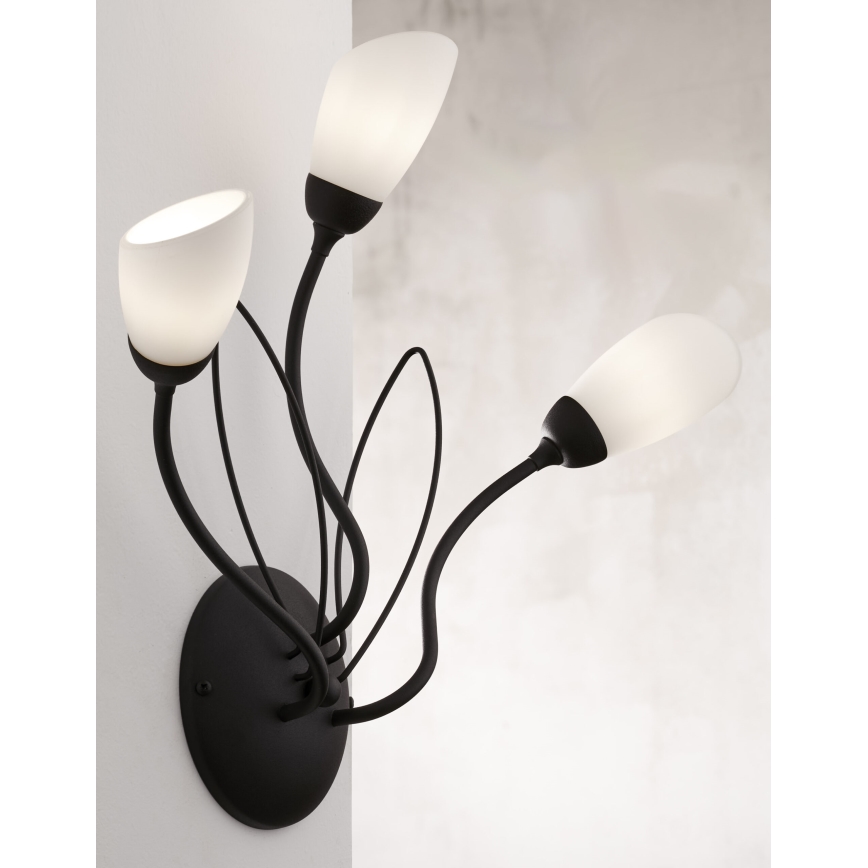 Jupiter 2059 - Væglampe GLORIOSA 3xG9/14W/230V sort