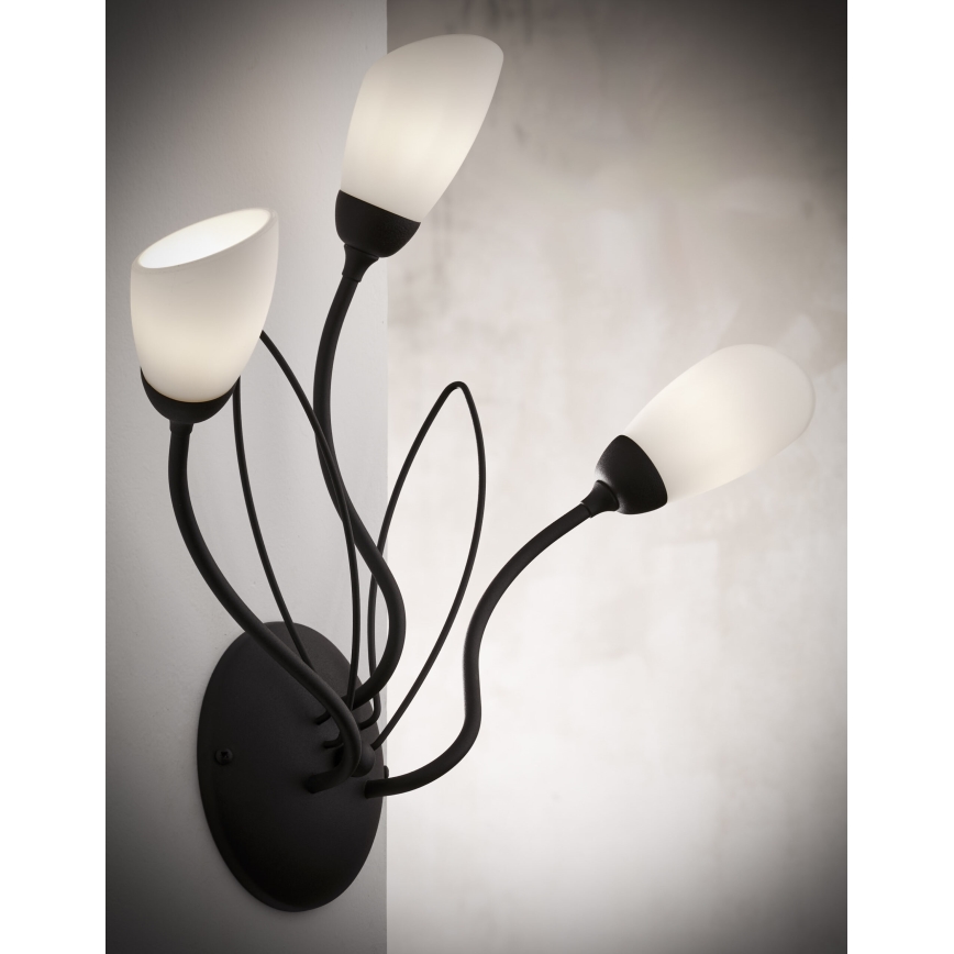 Jupiter 2059 - Væglampe GLORIOSA 3xG9/14W/230V sort