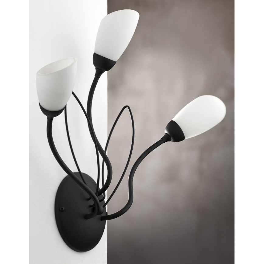 Jupiter 2059 - Væglampe GLORIOSA 3xG9/14W/230V sort