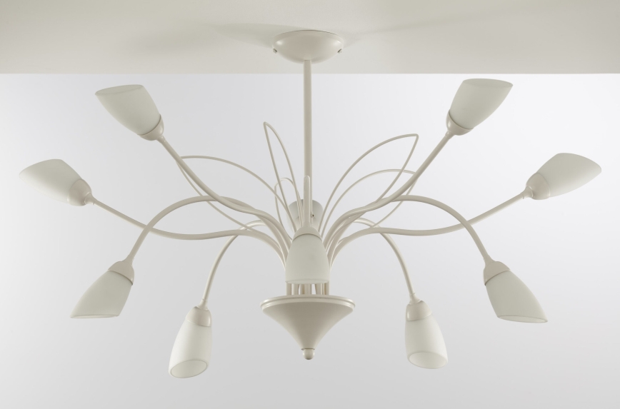 Jupiter 2061 - Lysekrone på stang GLORIOSA 10xG9/14W/230V cremefarvet