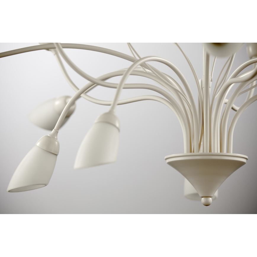 Jupiter 2061 - Lysekrone på stang GLORIOSA 10xG9/14W/230V cremefarvet