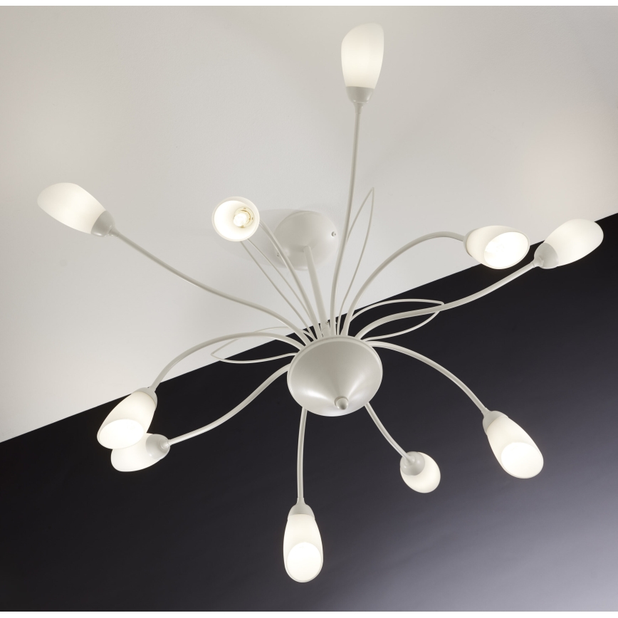 Jupiter 2061 - Lysekrone på stang GLORIOSA 10xG9/14W/230V cremefarvet