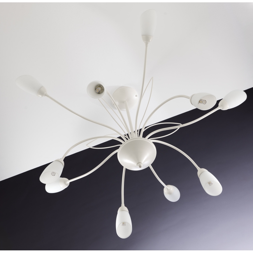 Jupiter 2061 - Lysekrone på stang GLORIOSA 10xG9/14W/230V cremefarvet