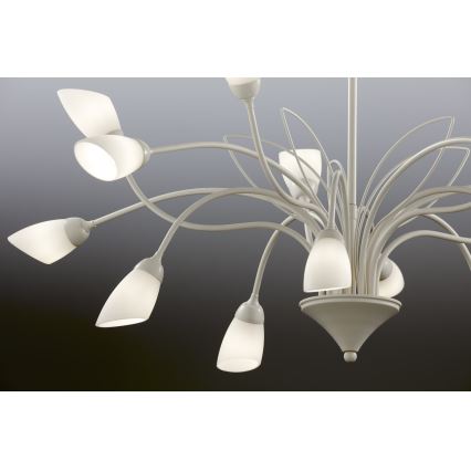 Jupiter 2062 - Kædeophængt lysekrone GLORIOSA 15xG9/14W/230V cremefarvet