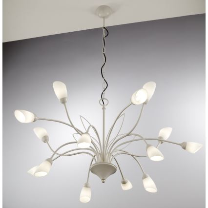 Jupiter 2062 - Kædeophængt lysekrone GLORIOSA 15xG9/14W/230V cremefarvet