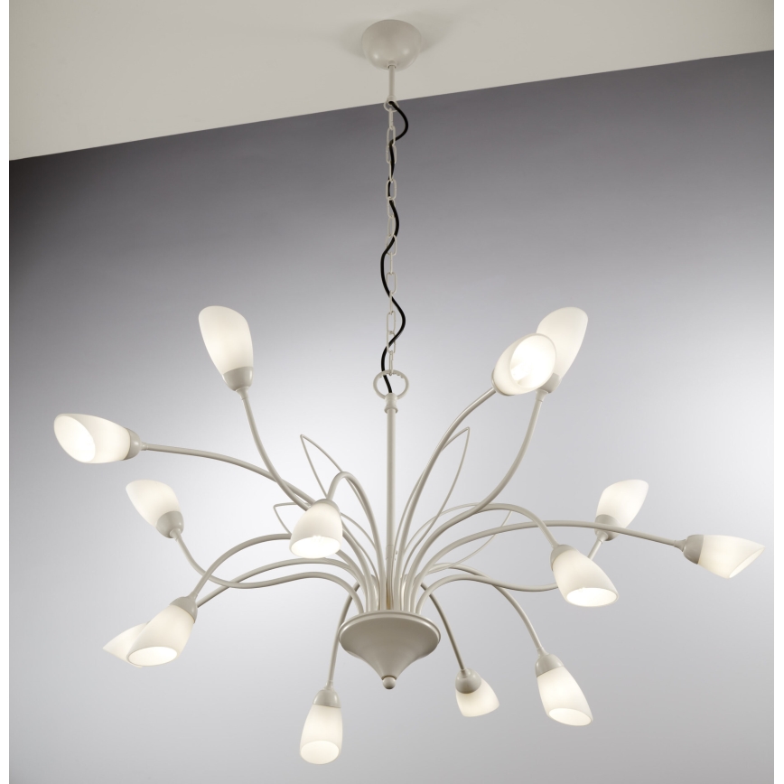 Jupiter 2062 - Kædeophængt lysekrone GLORIOSA 15xG9/14W/230V cremefarvet