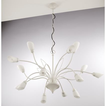 Jupiter 2062 - Kædeophængt lysekrone GLORIOSA 15xG9/14W/230V cremefarvet