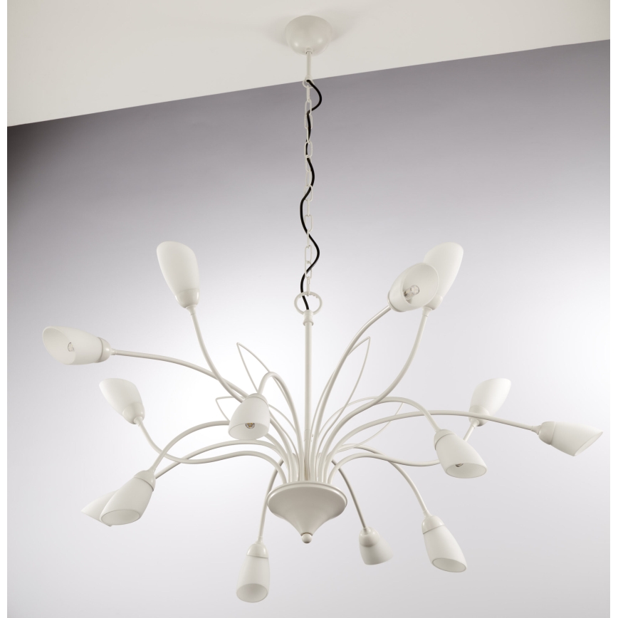 Jupiter 2062 - Kædeophængt lysekrone GLORIOSA 15xG9/14W/230V cremefarvet