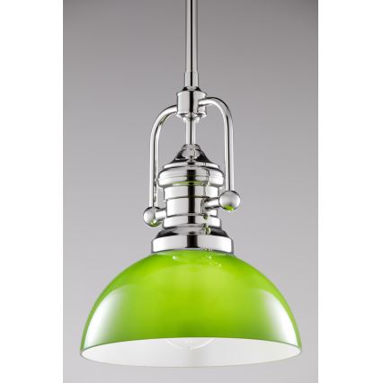 Jupiter 2071 - Stangpendel PLATINO 1xE27/15W/230V grøn/blank krom