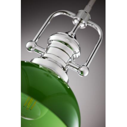 Jupiter 2071 - Stangpendel PLATINO 1xE27/15W/230V grøn/blank krom