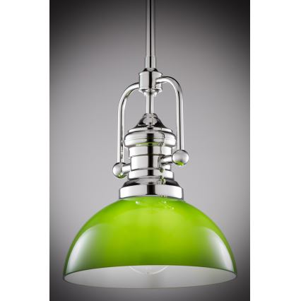 Jupiter 2071 - Stangpendel PLATINO 1xE27/15W/230V grøn/blank krom