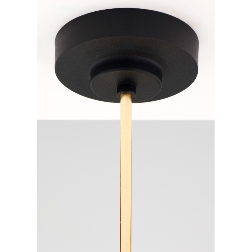 Jupiter 2087 - Lysekrone på stang RAMIREZ 3xE27/15W/230V guld/sort