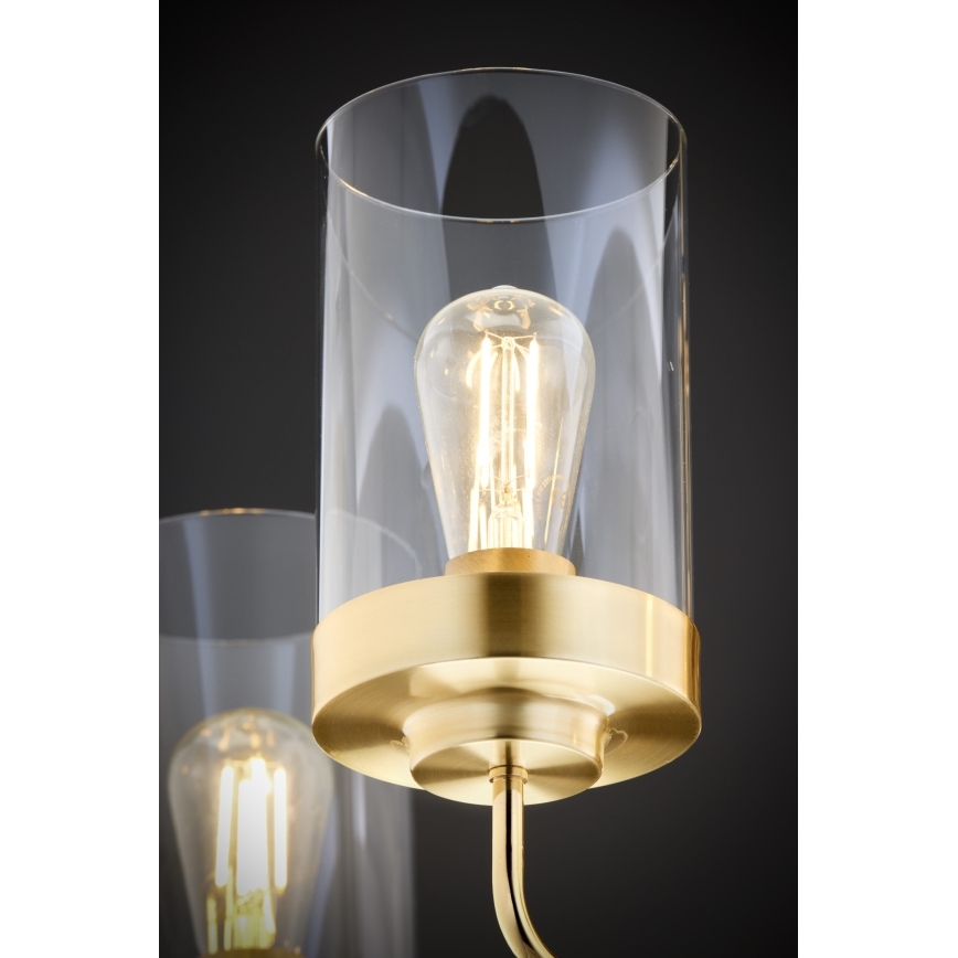 Jupiter 2088 - Pendellampe på stang RAMIREZ 5xE27/15W/230V guld/sort