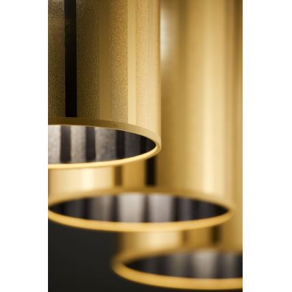 Jupiter 2092 - CORTINA pendel med wireophæng 3xE27/15W/230V guld/sort