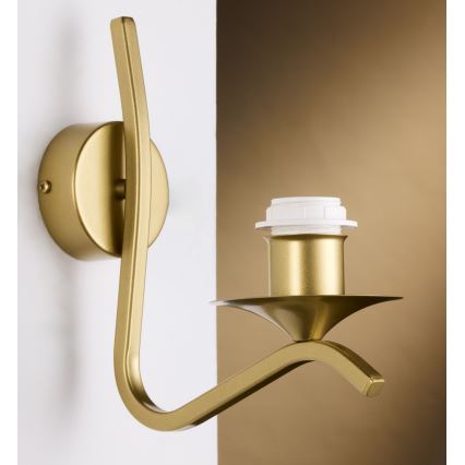 Jupiter 2111 - Væglampe KASZMIR 1xE27/15W/230V hvid/guld/marmorlook