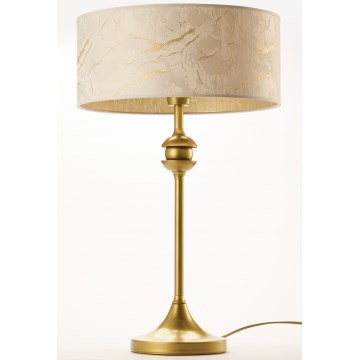 Jupiter 2112 - Bordlampe KASZMIR 1xE27/15W/230V hvid/guld/marmorlook