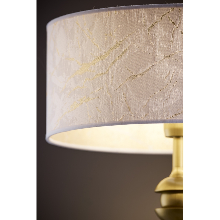 Jupiter 2112 - Bordlampe KASZMIR 1xE27/15W/230V hvid/guld/marmorlook