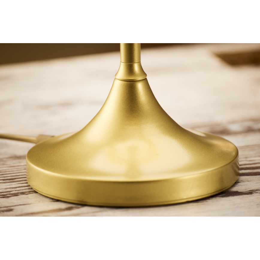 Jupiter 2112 - Bordlampe KASZMIR 1xE27/15W/230V hvid/guld/marmorlook