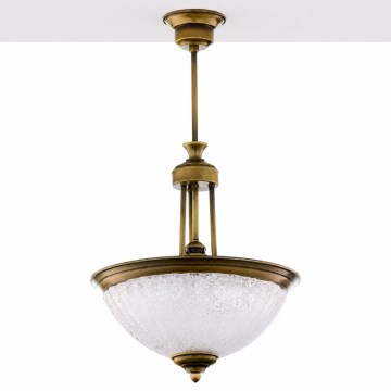 Jupiter 2134 - Lysekrone på stang CARMEN 1xE27/15W/230V bronze/patina