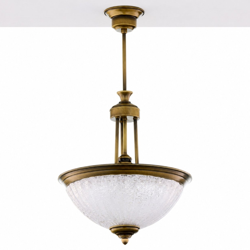Jupiter 2134 - Lysekrone på stang CARMEN 1xE27/15W/230V bronze/patina