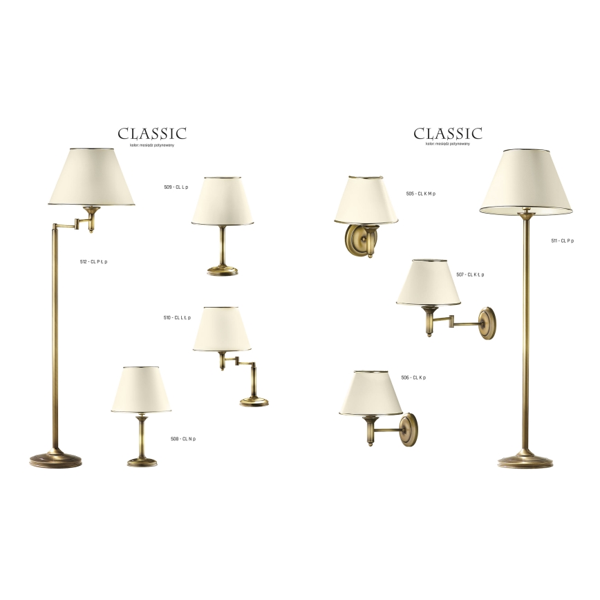 Jupiter 509 CL L p - Bordlampe CLASSIC E27/60W/230V
