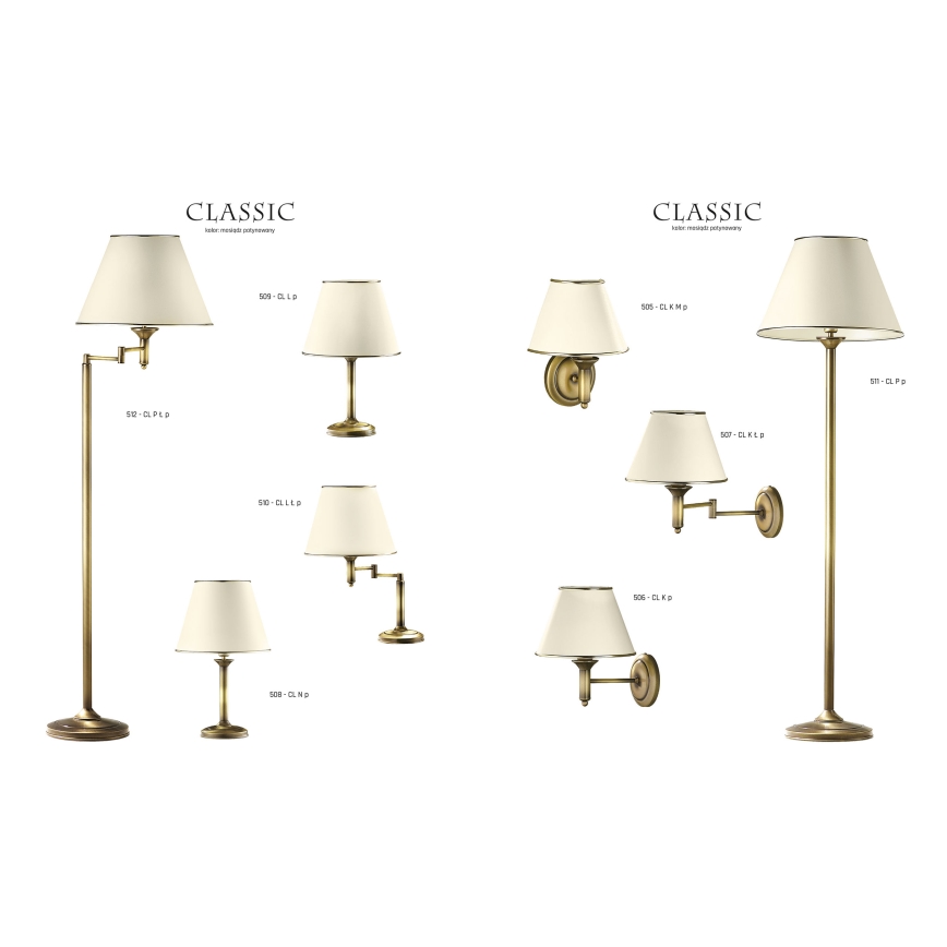 Jupiter 511 - CL P p - Gulvlampe CLASSIC 1xE27/60W/230V