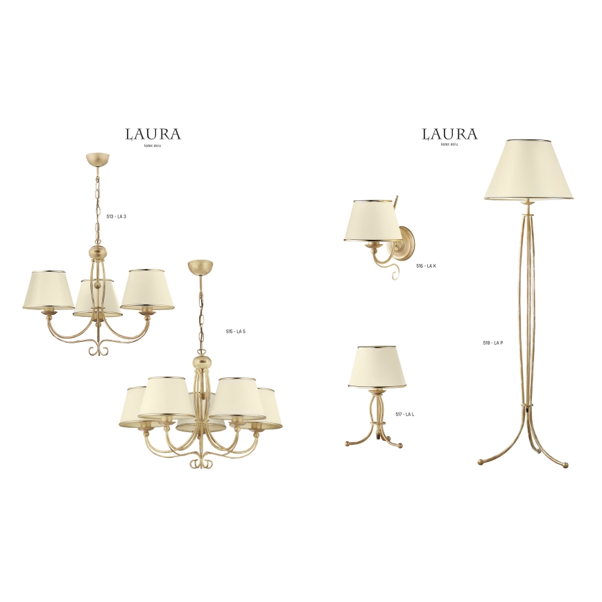 Jupiter 513 - LA-3-E - Hængende lysekrone i kæde LAURA 3xE27/60W/230V