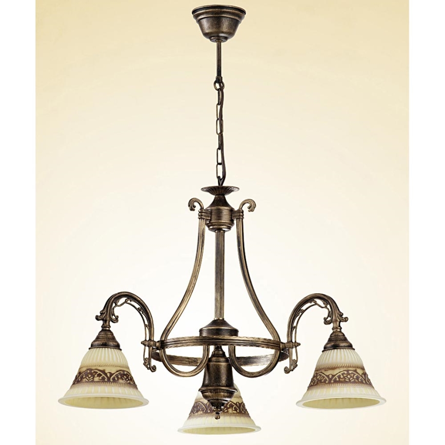 Jupiter 839 - Hængende lysekrone i kæde NIKO 3xE27/60W/230V