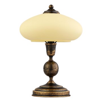 Jupiter - Bordlampe BOLERO 1xE14/40W/230V beige/bronze/patina