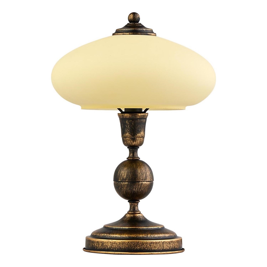 Jupiter - Bordlampe BOLERO 1xE14/40W/230V beige/bronze/patina