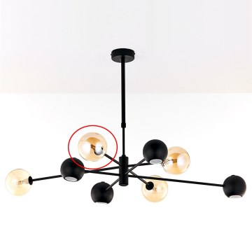 Jupiter - Reserveglas til lysekrone MOKA G9 Ø 12 cm røgbeige