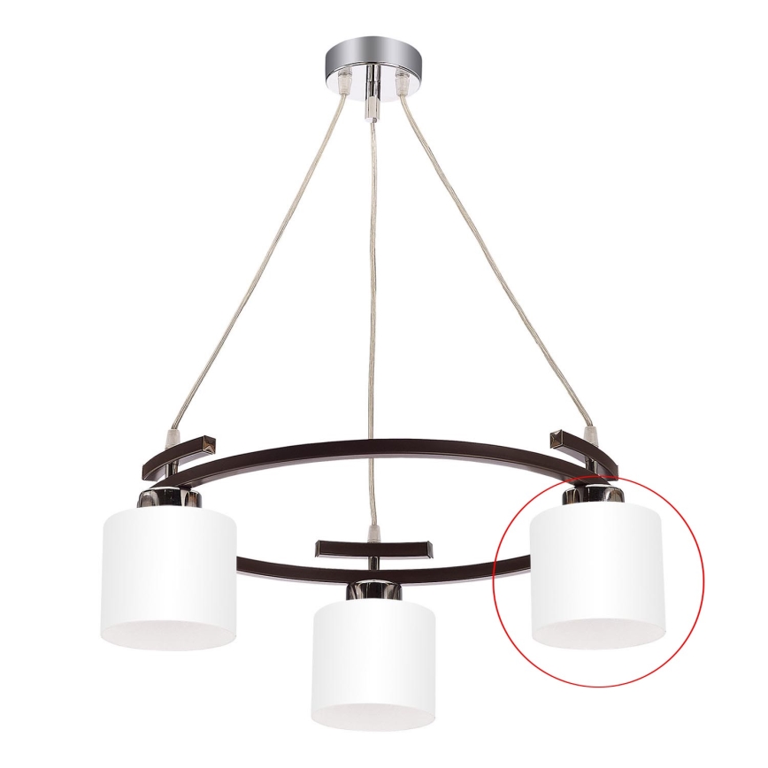 Jupiter - Udskiftningsglas til lysekrone BASCO E27 diameter 13 cm hvid