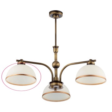 Jupiter - Udskiftningsglas til lysekrone MONTANA E27 hvid/bronze