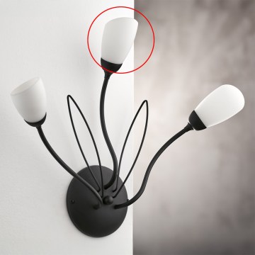 Jupiter - Universelt erstatningsglas GLORIOSA G9 Ø 6,5 cm hvid