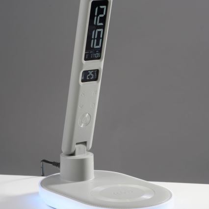 JUST LIGHT. 11018-16 - LED RGBW Dæmpbar touch bordlampe med trådløs opladning TINA LED/4W/230V hvid