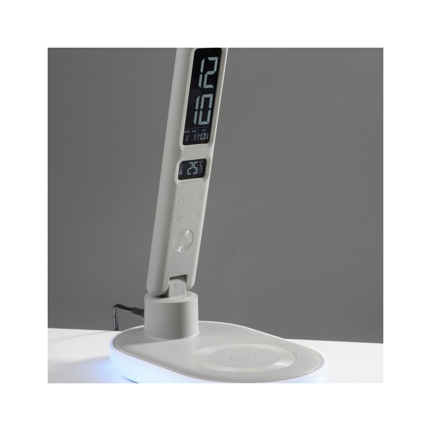 JUST LIGHT. 11018-16 - LED RGBW Dæmpbar touch bordlampe med trådløs opladning TINA LED/4W/230V hvid