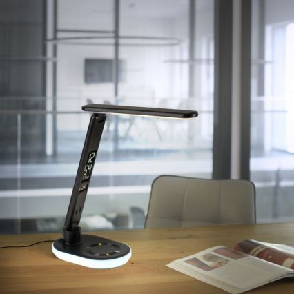 JUST LIGHT. 11018-18 - LED m. RGBW-farver LED bordlampe m. trådløs opladning og touch-funktion dæmpbar TINA LED/4W/230V