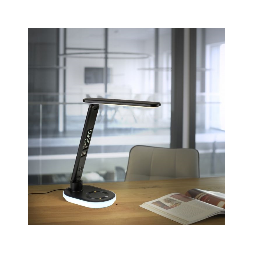 JUST LIGHT. 11018-18 - LED m. RGBW-farver LED bordlampe m. trådløs opladning og touch-funktion dæmpbar TINA LED/4W/230V